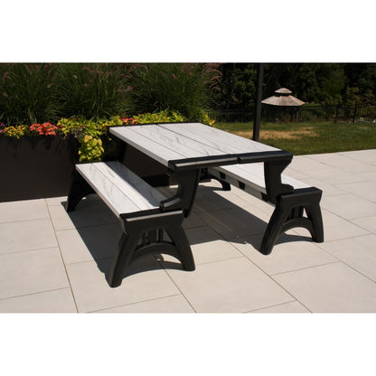 Zestaw 2 ławek ogrodowych Convert-a-Bench Gen II XL Designer – łatwo zmienisz je w stół