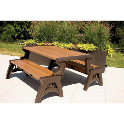 Zestaw 2 ławek ogrodowych Convert-a-Bench Gen II XL Designer – łatwo zmienisz je w stół